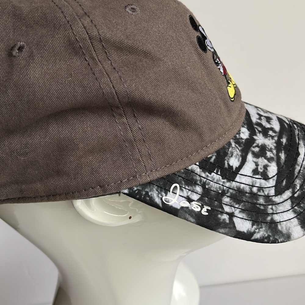 Mickey Mouse Embroidered Cap Disney Hat Tie Dye Brim - Picture 5 of 8